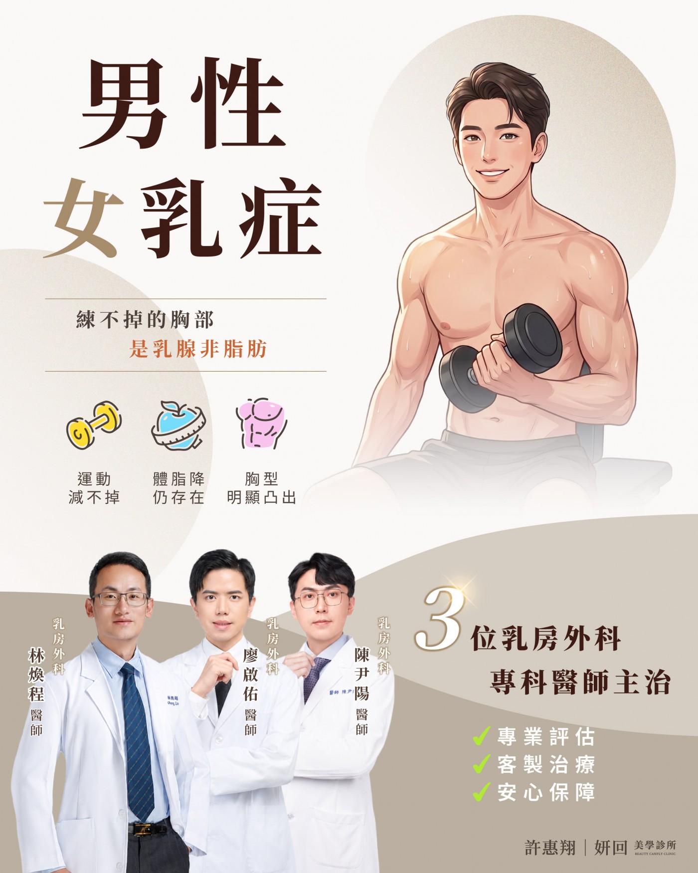 男性女乳症手術形象照|妍回美學診所