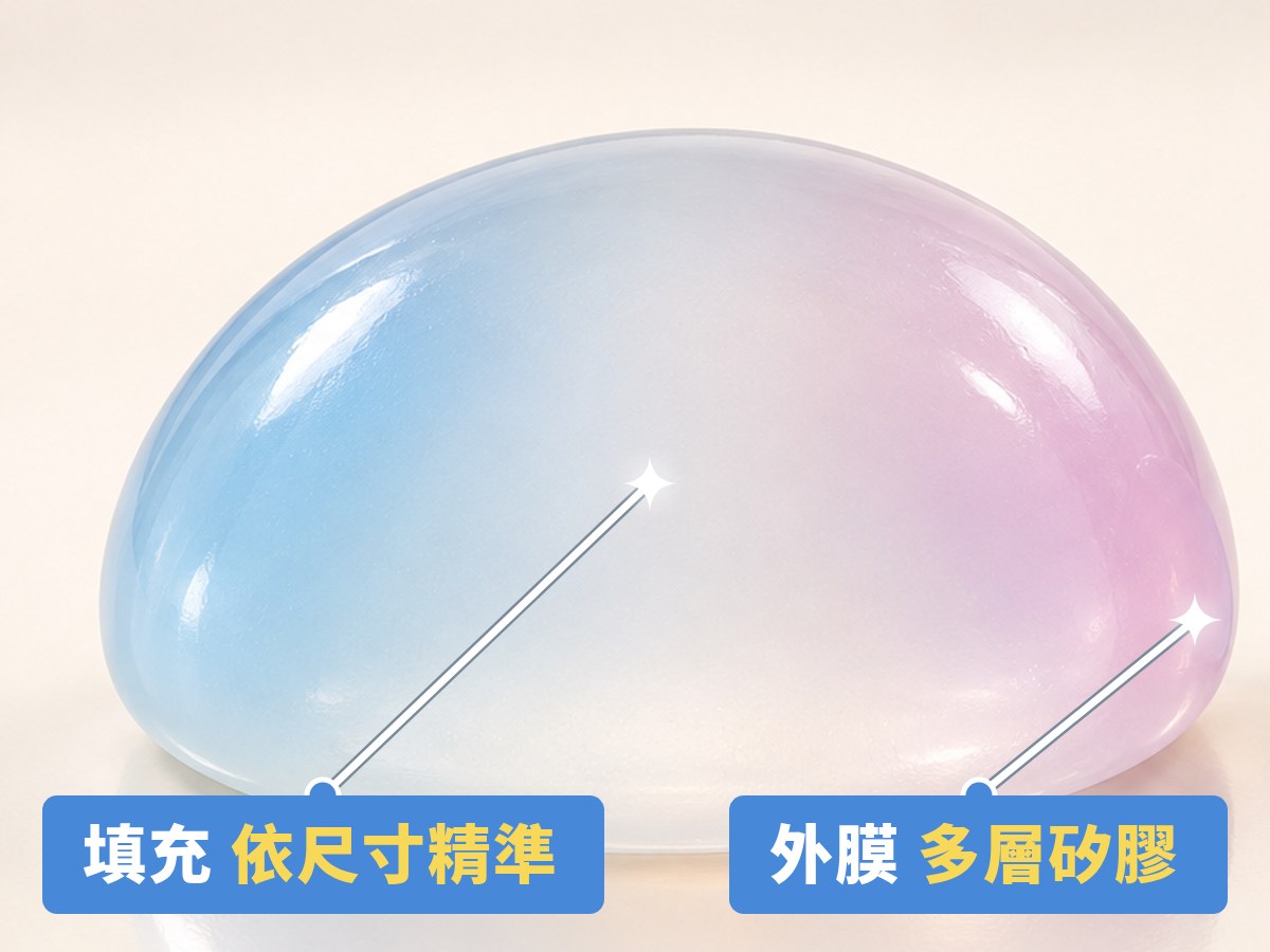 女王波外膜與填充：多層矽膠外膜，每一顆依尺寸精準填充｜妍回美學診所