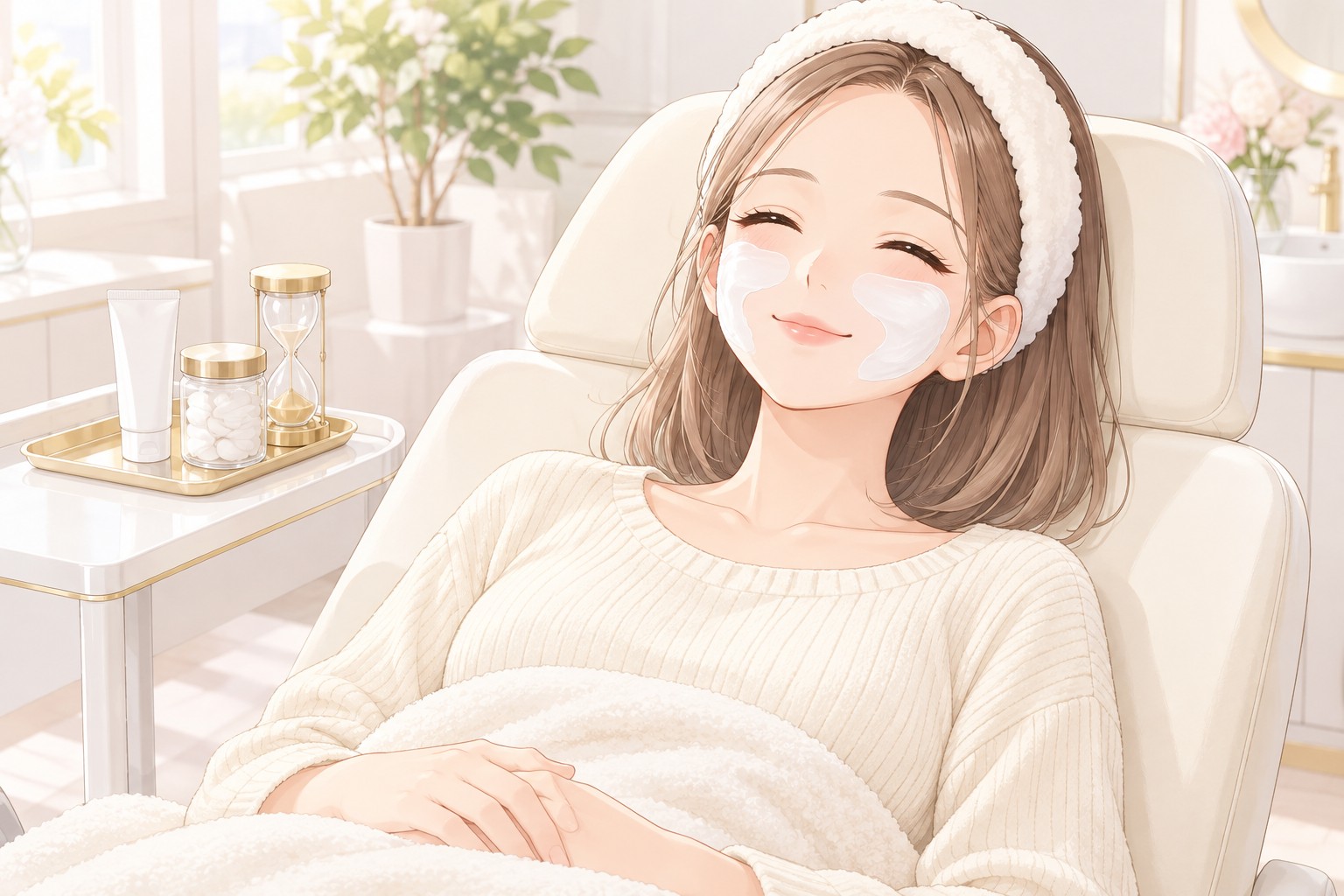 清潔與表面麻醉:臉上敷表面麻藥,躺著等藥效|雀斑雷射治療流程第 2 步|妍回美學診所