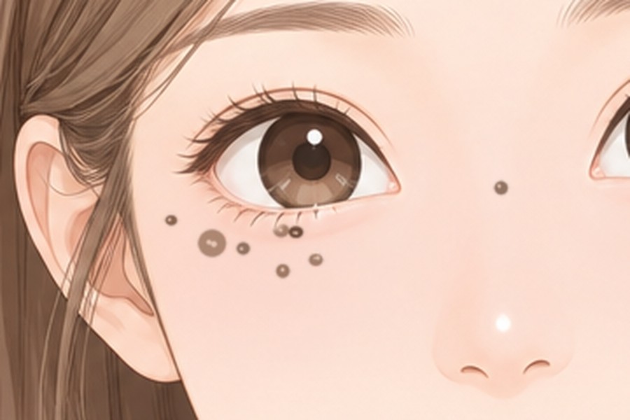 斑點局部加強・第 1 天｜打到的斑點結一層咖啡色薄痂｜妍回美學診所