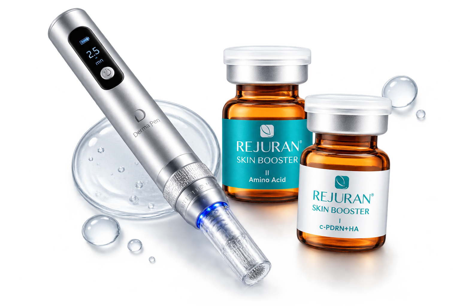 得美微針筆 Dermapen 4 導入麗珠蘭:醫師在皮膚建立微通道後導入 c-PDRN 精華