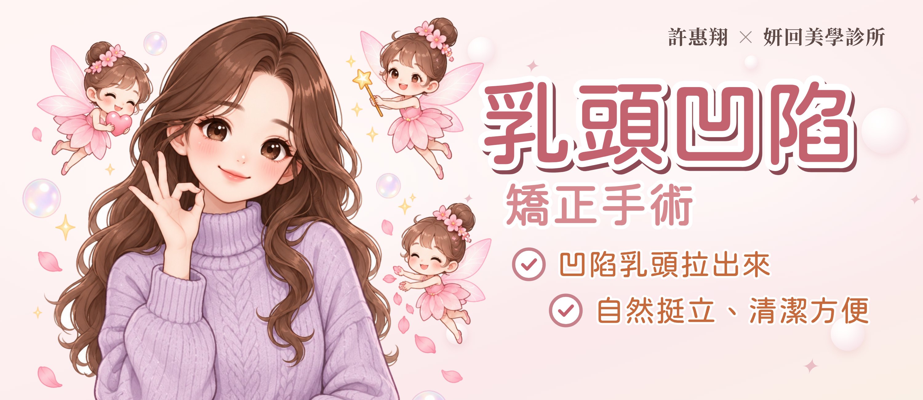 乳頭凹陷手術｜凹陷乳頭拉出、自然挺立｜許惠翔 × 妍回美學診所